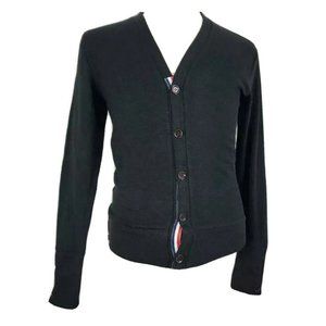 Nearkin Cardigan Sweater Black Acrylic Wool Small
